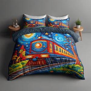 Personalized Gifts For Train Lovers Quilt Bed Set 01katn230125-Homacus