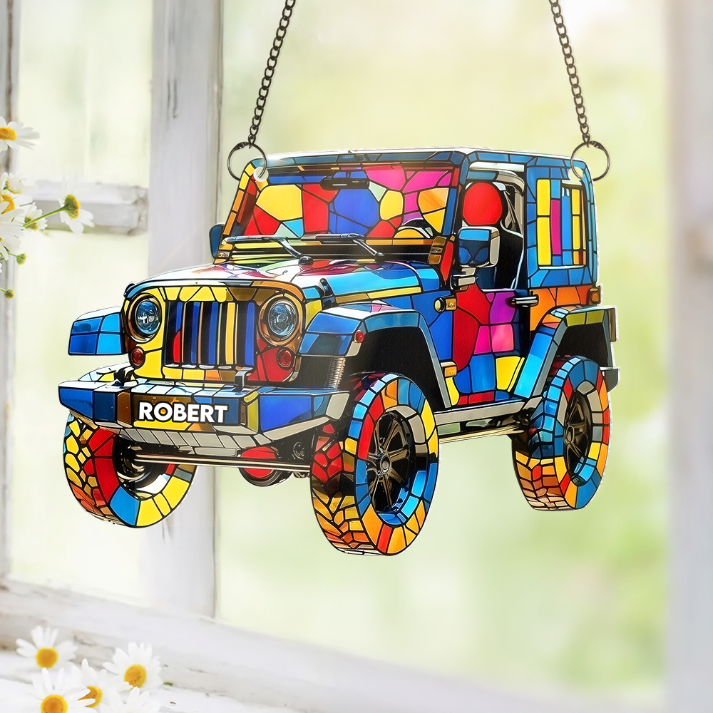 Dazzling Adventure Car Suncatcher - Personalized Gifts For Off-road Lovers 03TGPU080725-Homacus
