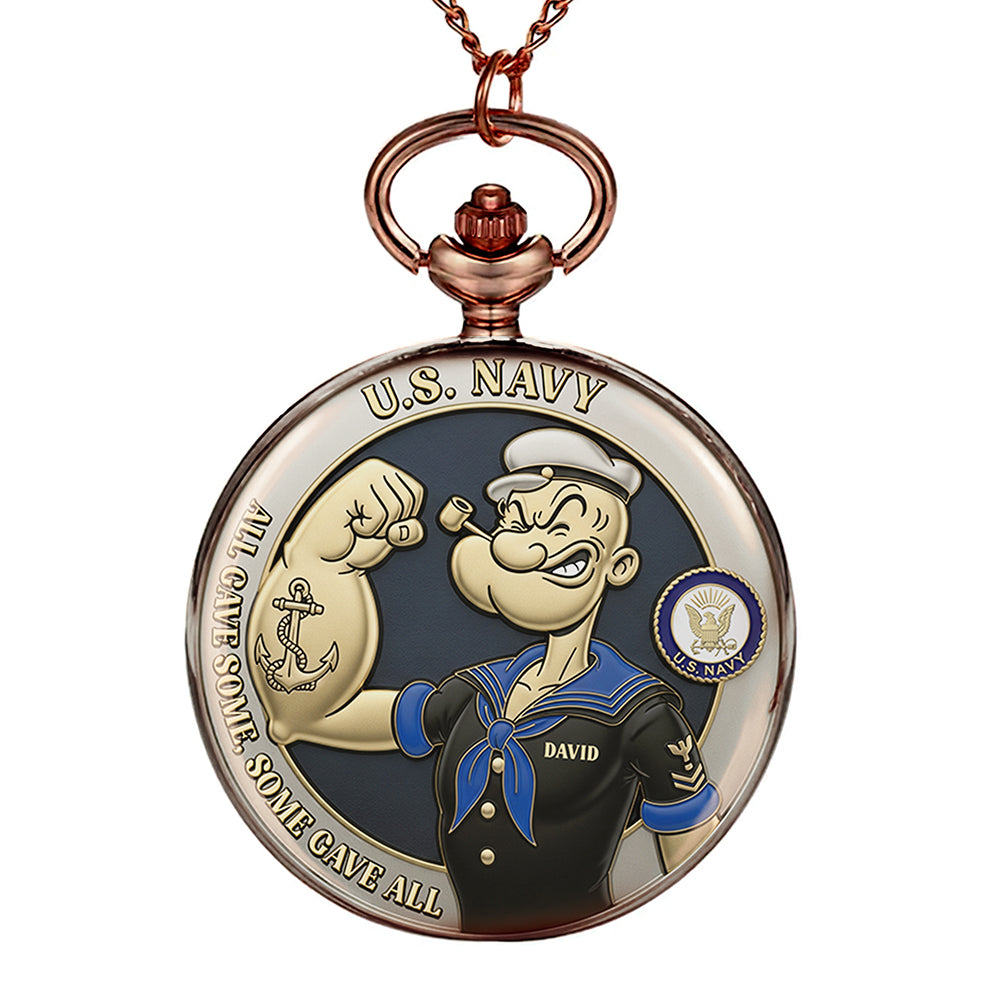 Service Remembered Pocket Watch Personalized Gifts For Veteran 04NAQN190625-Homacus