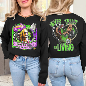 Gift For Horror Fans 23huxx110924 Horror Movies Halloween Shirt, Never Trust The Living-Homacus