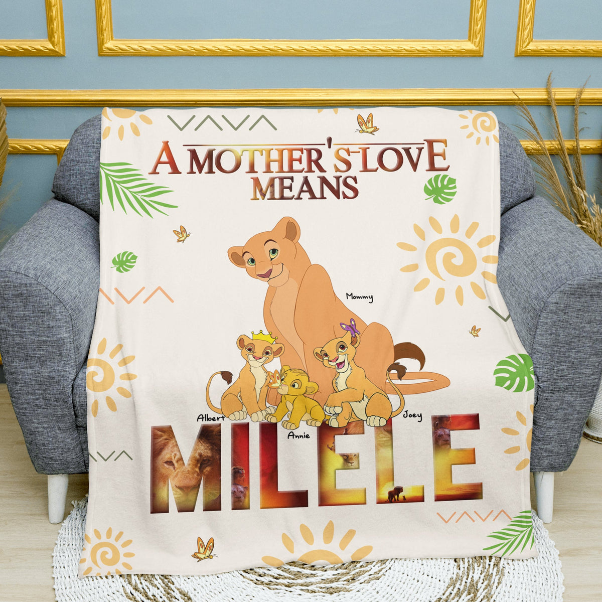 Personalized Gifts For Mom Lion Blanket - A Mother's Love Means MILELE 02OHLU110325-Homacus