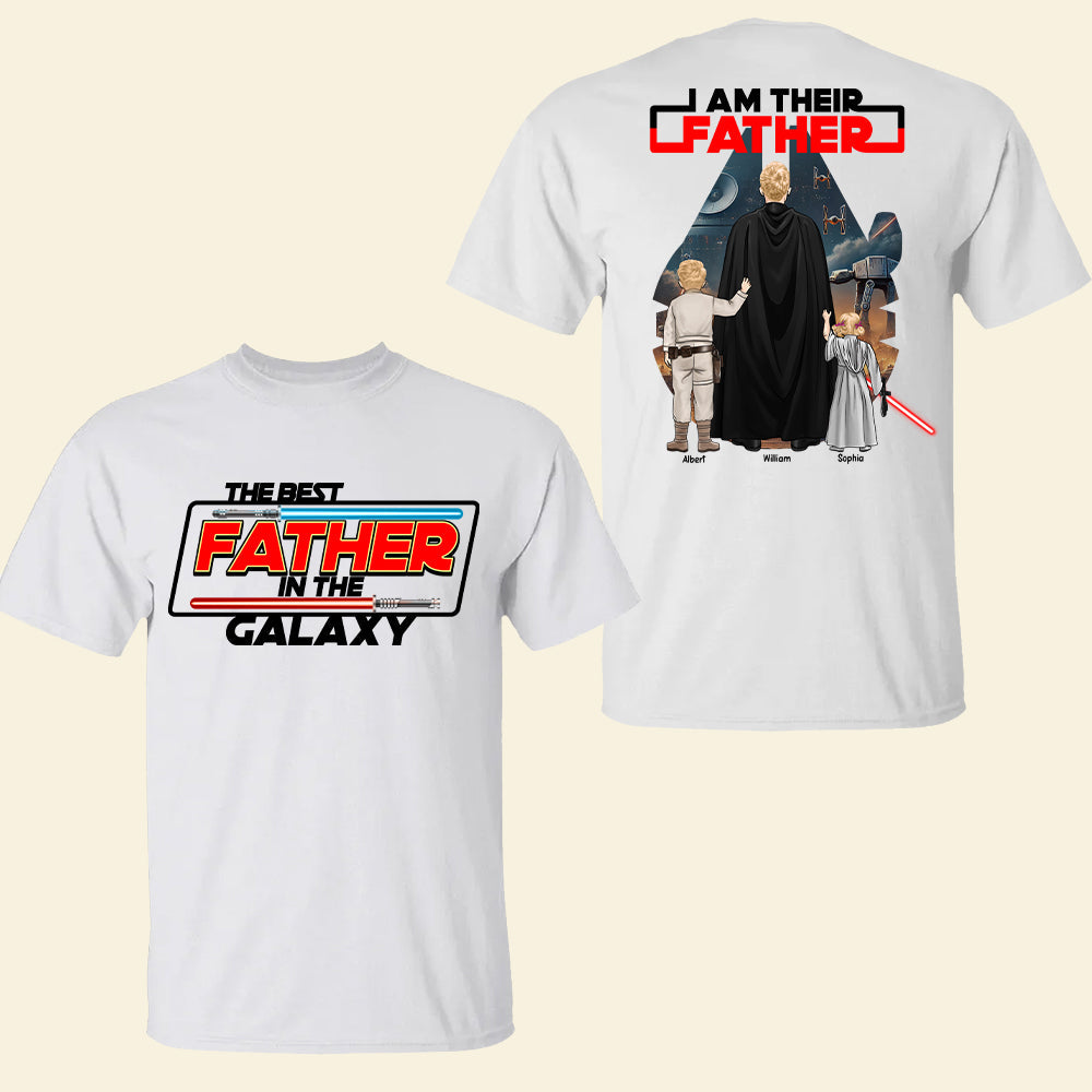 The Best Galaxy Dad Shirt - Personalized Gifts For Father 05ACQN120525HHHG-Homacus