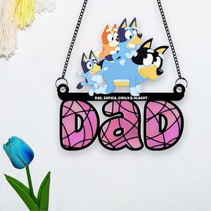 Personalized Gifts For Dad Suncatcher Ornament 02OHPU040524 Father's Day-Homacus