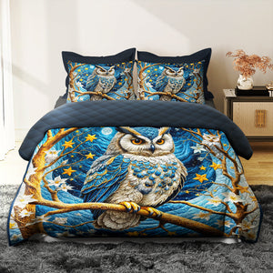 Personalized Owl Quilt Bed Set 04hutn200125-Homacus