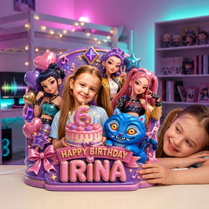 Lovely Birthday Crystal-style Stage Acrylic Light Box - Custom Photo Gift For Kids 02nata300726-Homacus