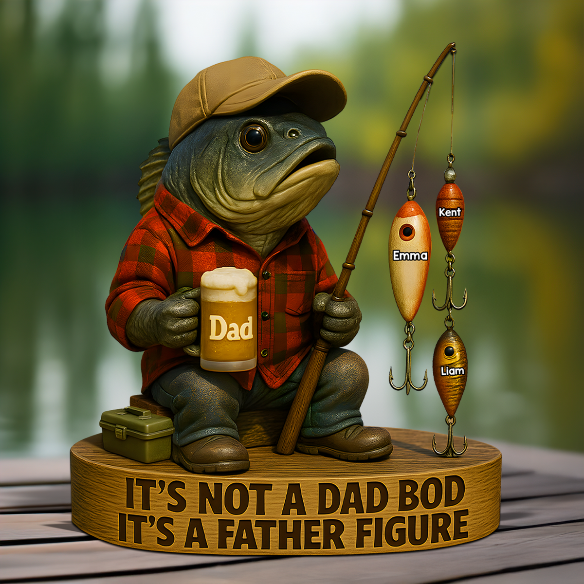 Fishing Dad Acrylic Plaque - Personalized Gift For Dad 03XQPU020525-Homacus