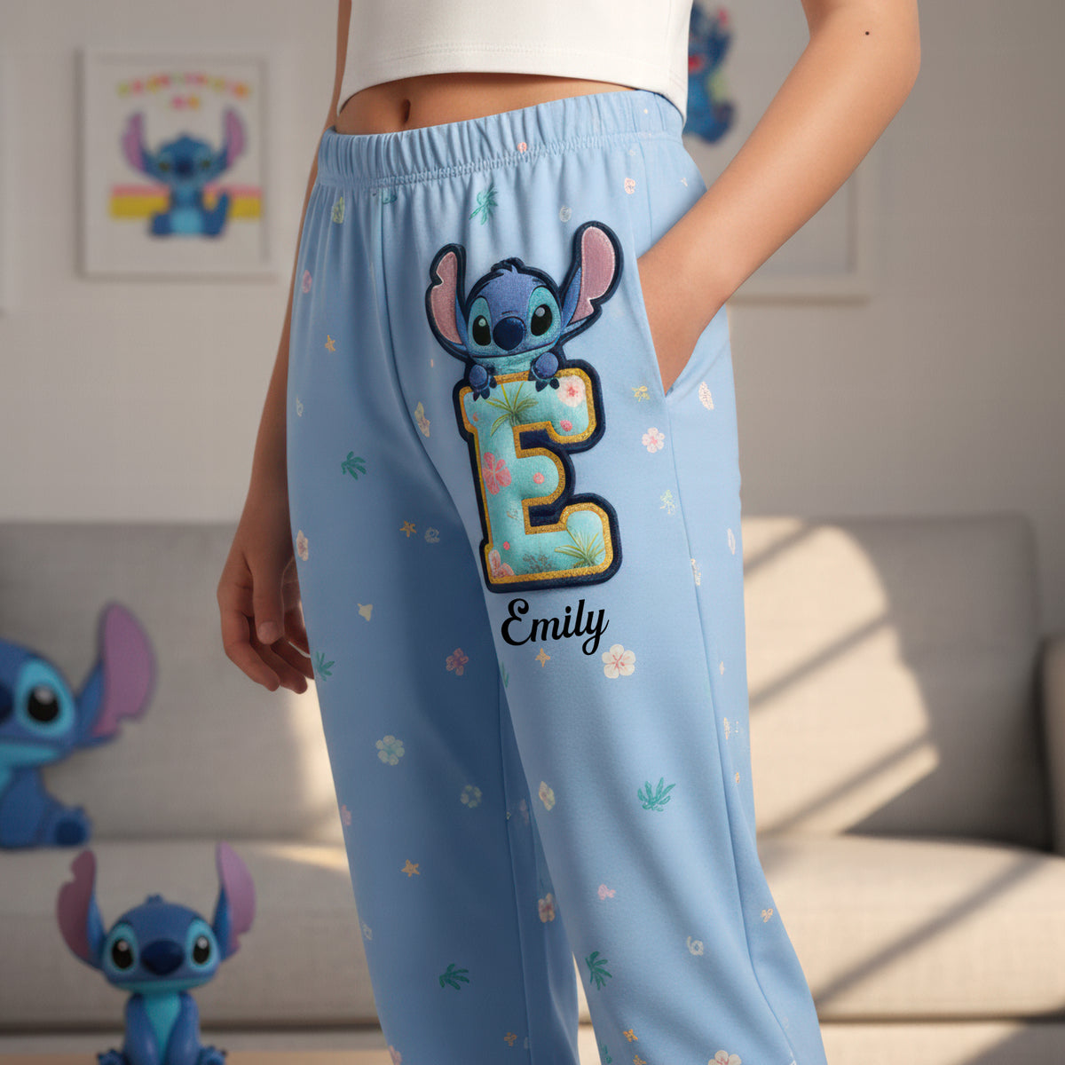 Alphabet Cute Creature Pajama Pants - Personalized Gifts 03kiqn051225-Homacus