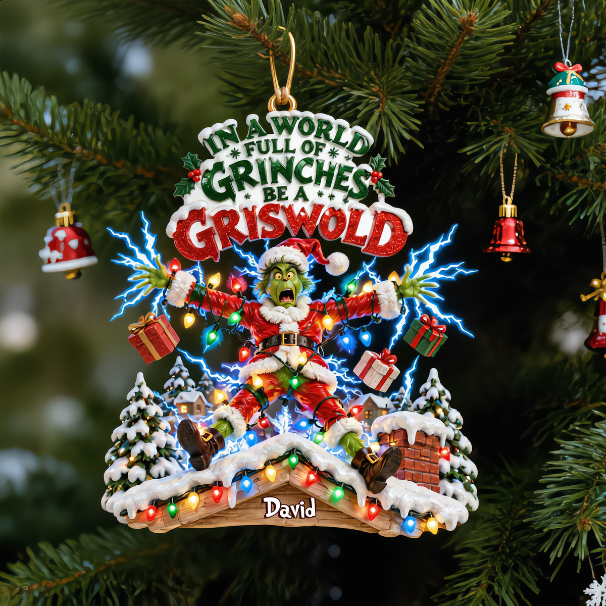 Electric Shock Christmas Ornament - Personalized Funny Gifts For Movie Lovers 04nalu161026-Homacus