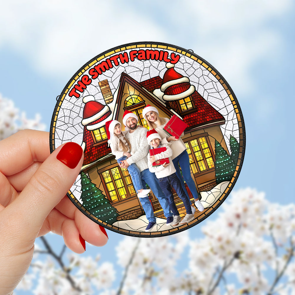 Custom Photo Gifts For Family Christmas Stained Glass 05DGQN051024-Homacus