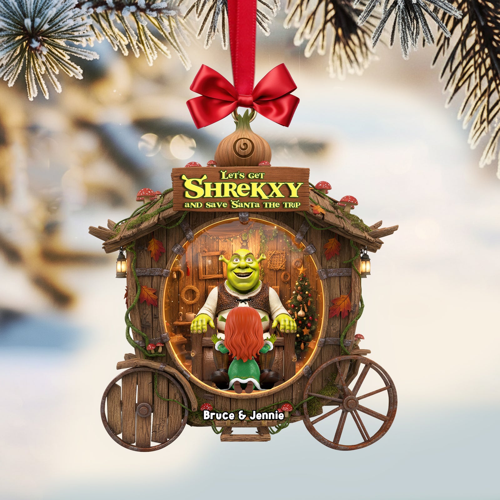 Spicy Swamp Couple Ornament - Personalized Christmas Gifts For Couples 01TOLU141025-Homacus