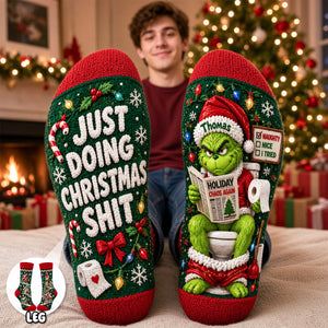 Santa’s Bathroom Break Socks - Personalized Christmas Gifts 01tydh170926-Homacus