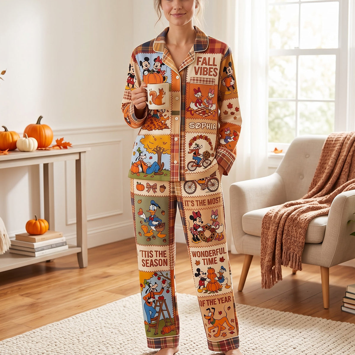 Beloved Autumn Pajama Set - Personalized Gifts 05QHTN250826