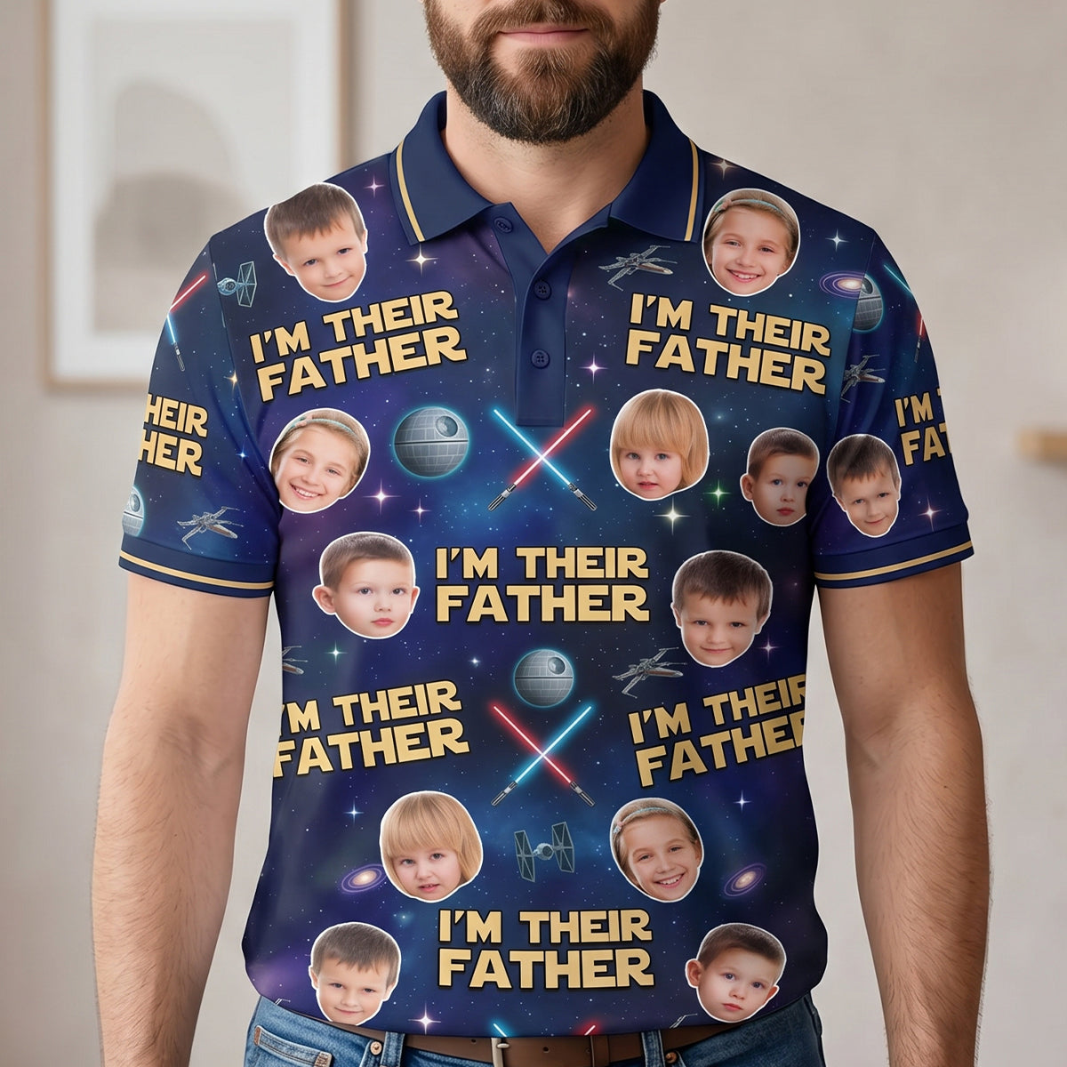 I Am The Father Polo Shirt - Custom Photo Gifts For Dads 05natn080526-Homacus
