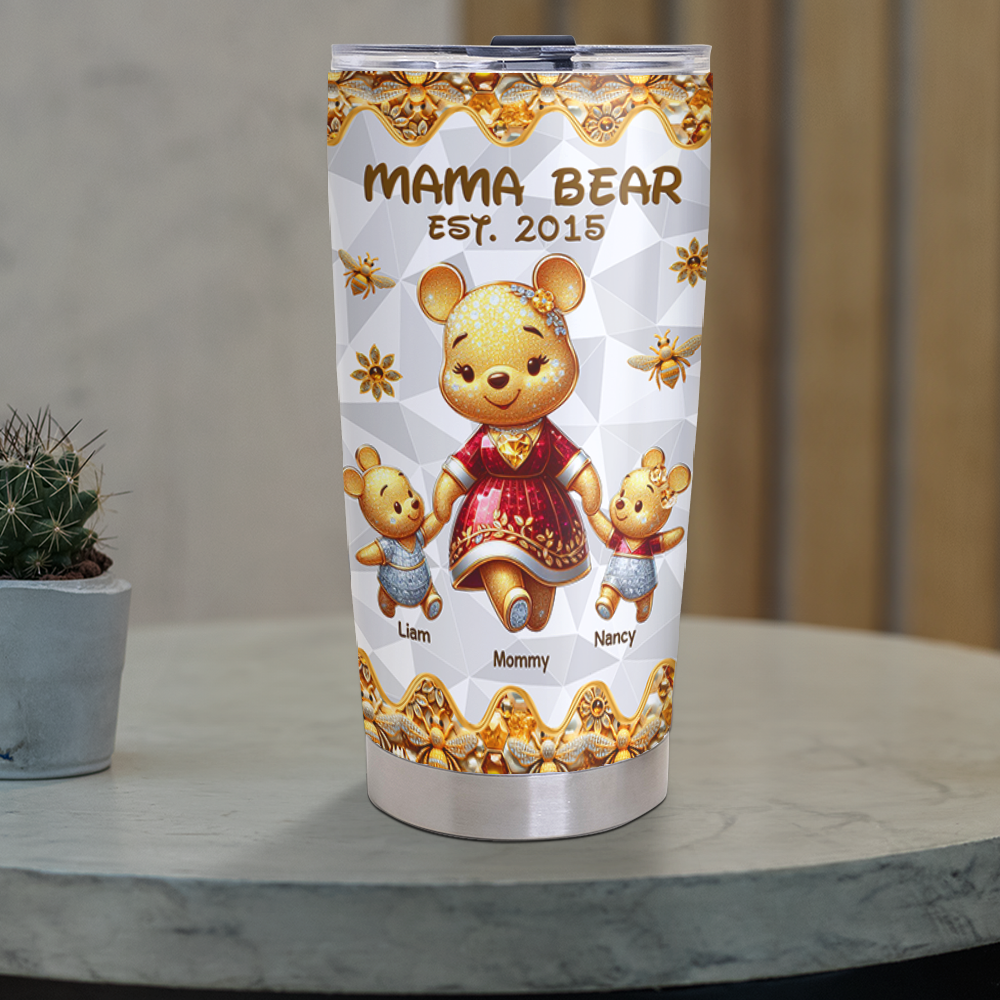Mama Bear Tumbler - Personalized Gifts For Mom 01tgpu090425-Homacus
