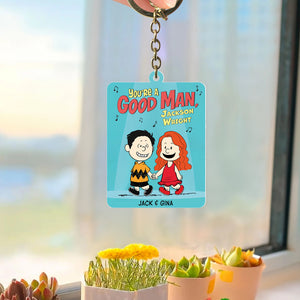 Personalized Gifts For Couple Keychain, Cute Cartoon Couple Hand In Hand 03qhpu090724hh-Homacus