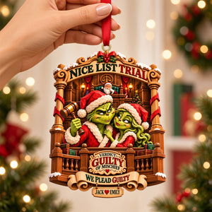 Couple Nice List Trial Christmas Ornament - Personalized Gifts For Couple 08hatn121026-Homacus
