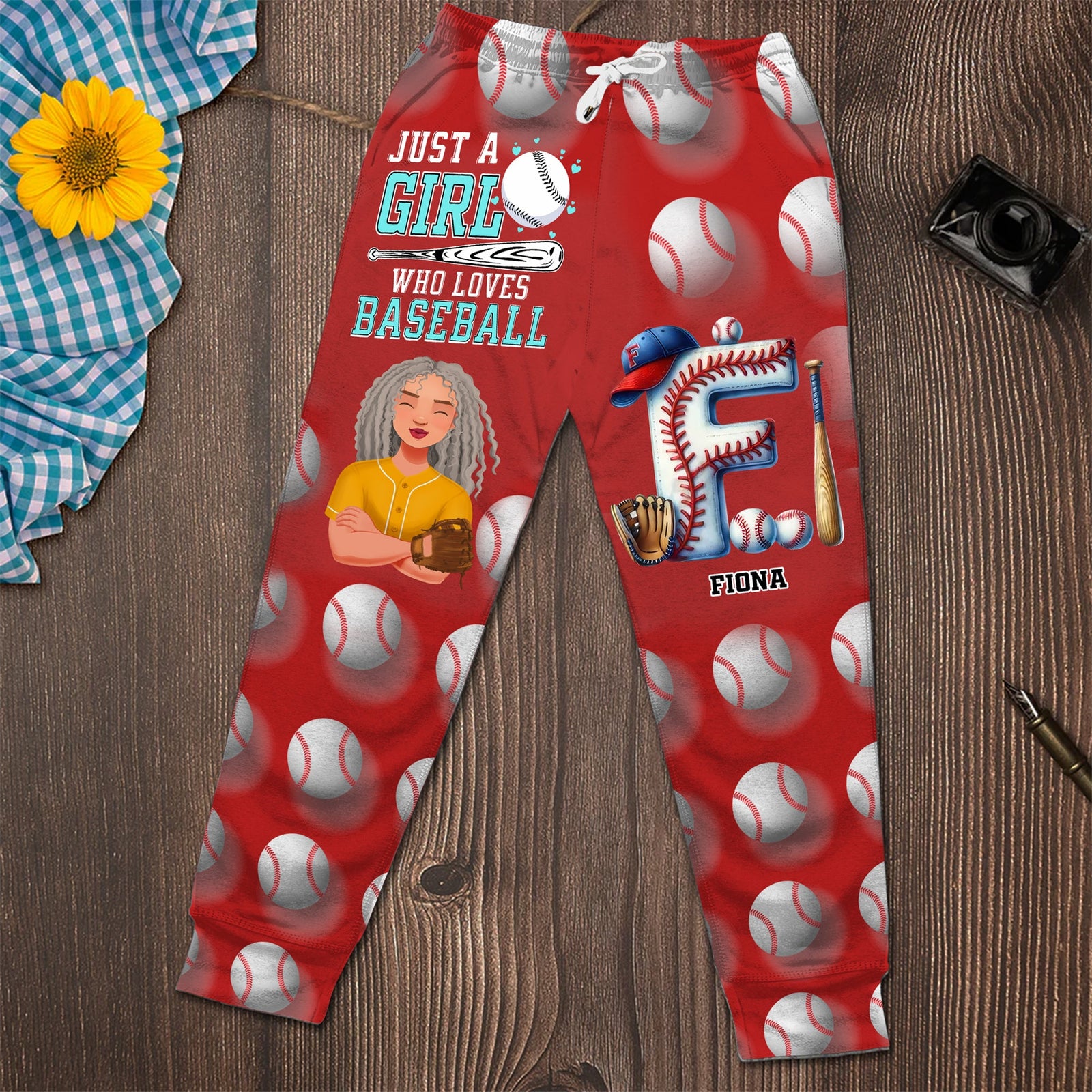 Personalized Gifts For Baseball Lovers Sweatpants Custom Alphabet Letter 04KALU140225HG-Homacus