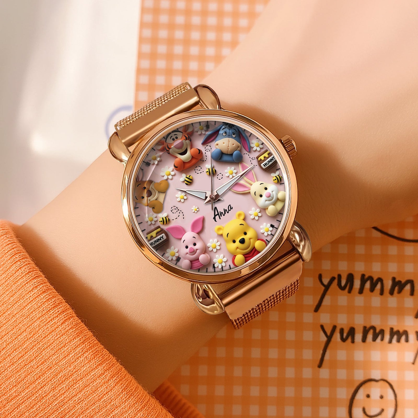 Personalized Christmas Gifts For Cartoon Lovers Mesh Strap Quartz Watch 02natn220725-Homacus