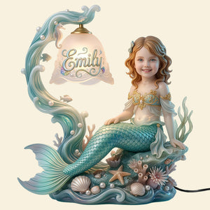 Cute Mermaid Princess Light Box - Personalized Custom Photo Gift For Kids 02NADT190326-Homacus