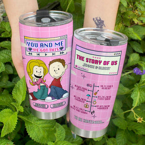 Personalized Gifts For Couples Tumbler Y2K Couple Relationship Milestones 05TOLU090125HG-Homacus