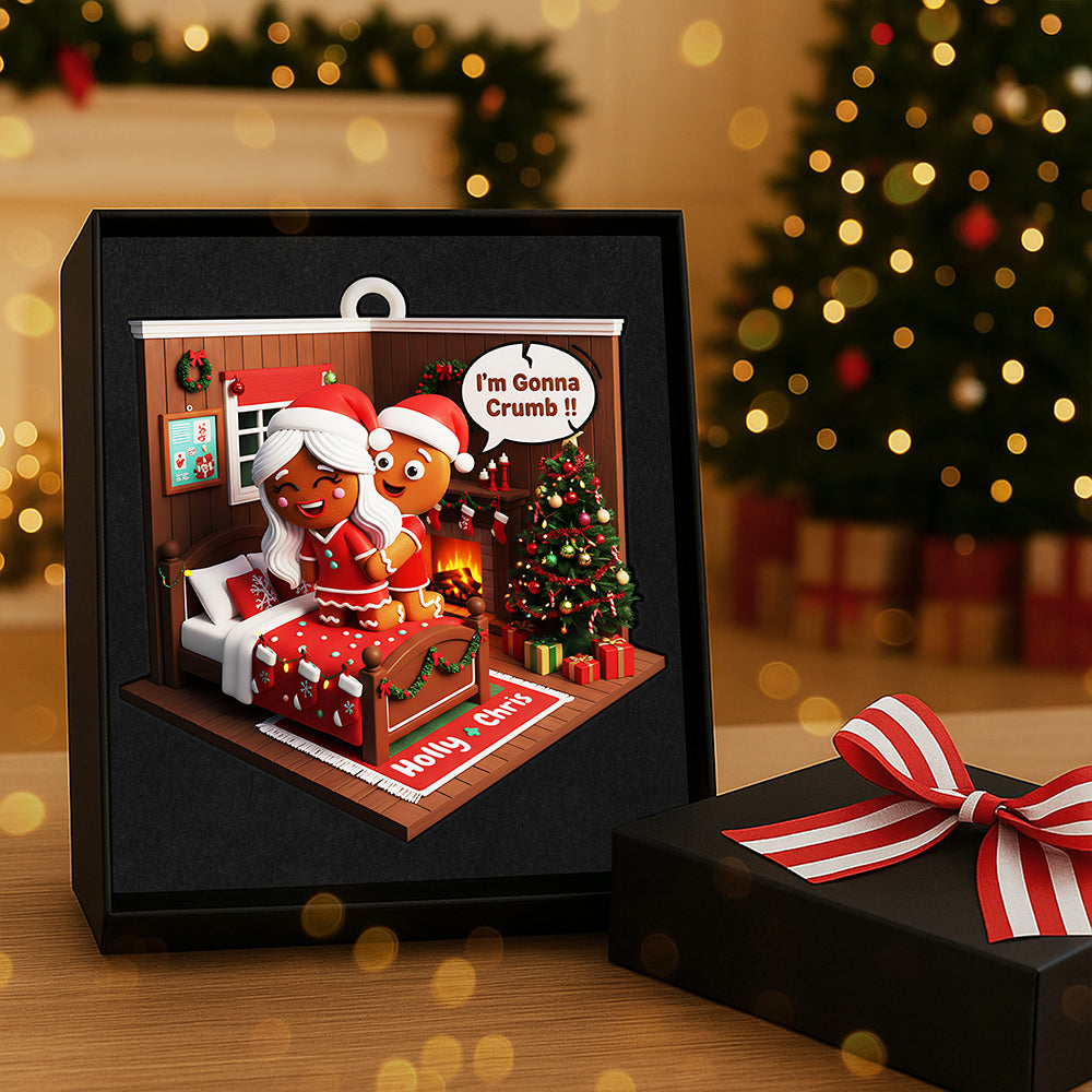 Gingerbread Couple Christmas Ornament, Personalized Gifts For Couple 03KITA160925-Homacus