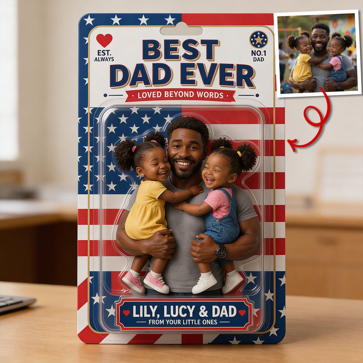 Custom Photo Best Dad Ever Acrylic Plaque - Personalized Gifts For Dad 01tytn040526-Homacus