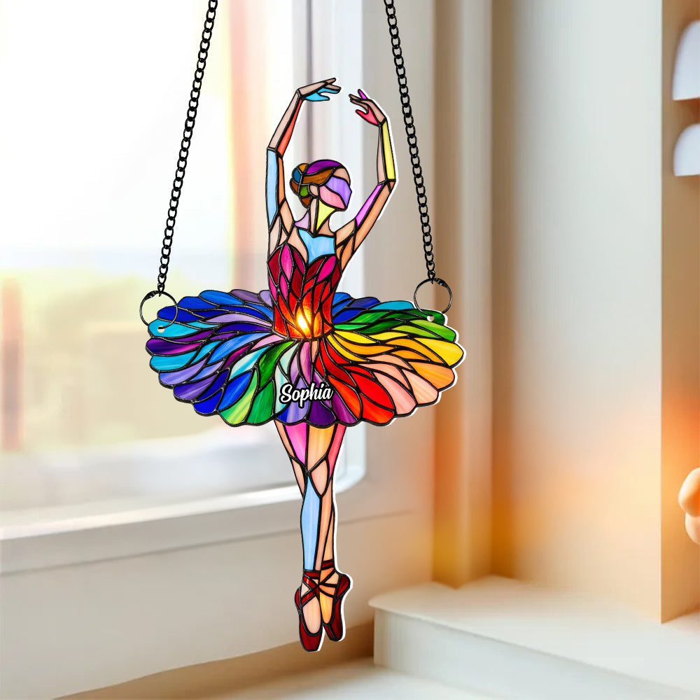 Ballet Girl Suncatcher - Personalized Gifts For Ballet Lovers 01natn080725-Homacus