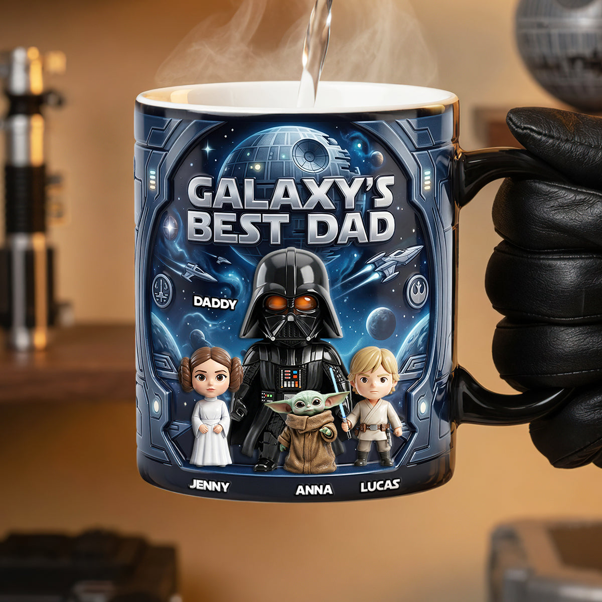 The Best Warrior Dad And Kids Magic Mug - Personalized Gifts For Dads 04nadt080526-Homacus