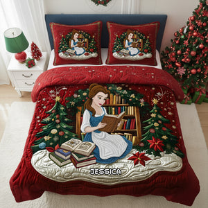 Holiday Reading Nook Quilt Set Special Line - Personalized Christmas Gift For Book Lovers 04NALU080925-Homacus