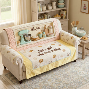 Baked With Love Quilted Sofa Cover - Personalized Gifts For Baking Lovers 02KITA260126-Homacus
