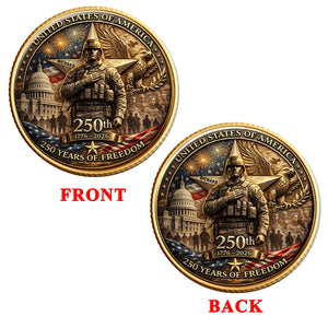250 Years Of Freedom Printed Metal Coin - Personalized Anniversary Gifts 04toqn270226-Homacus