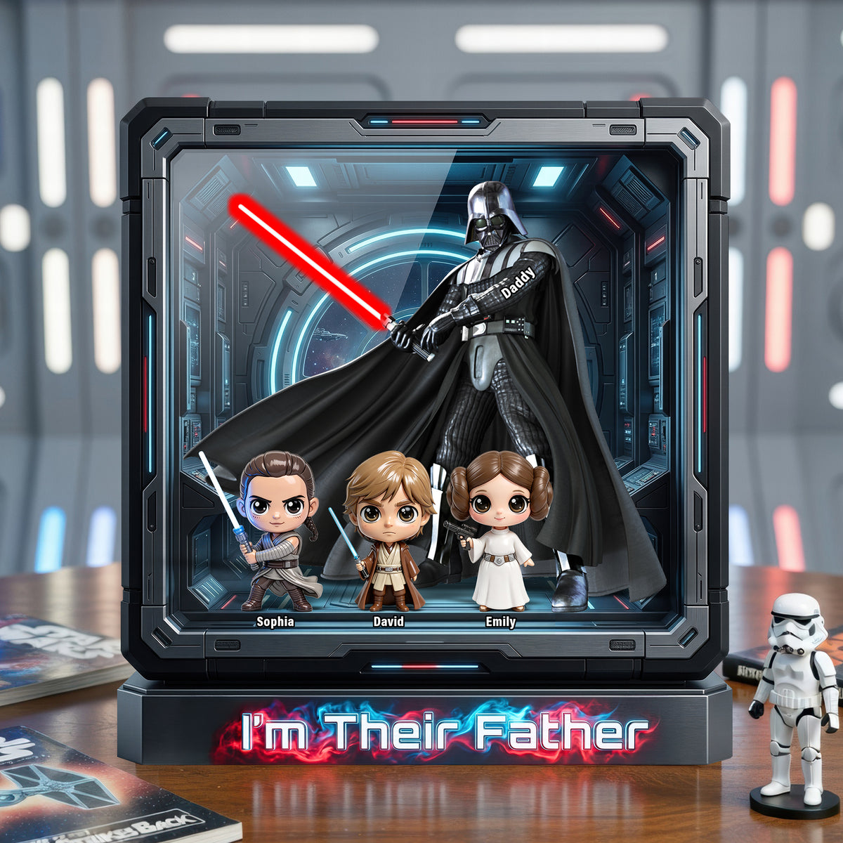 Cosmic Dad And Kids Acrylic Plaque - Personalized Gifts For Dad 042huqn310326-Homacus