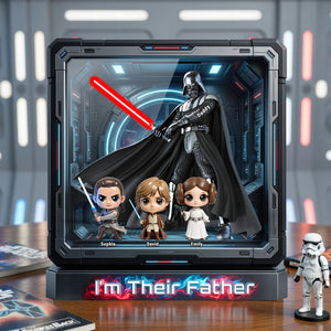 Cosmic Dad And Kids Acrylic Plaque - Personalized Gifts For Dad 042huqn310326-Homacus