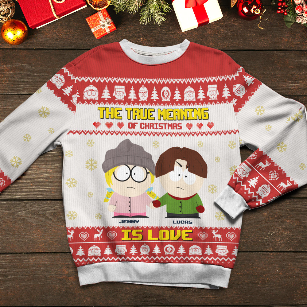 Personalized Gifts For Couple Knitted Ugly Sweater 04tgtn251024hg The True Meaning Of Christmas-Homacus