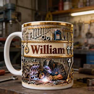 Proud Welder At Work Mug- Personalized Gifts For Welder 04PALU201225-Homacus