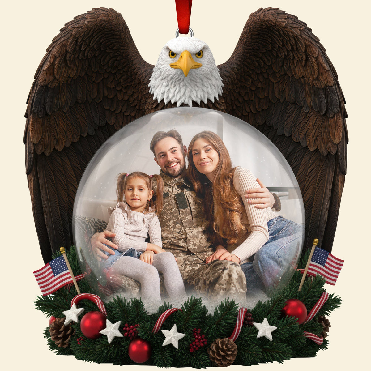 Military Appreciation Acrylic Ornament – Custom Photo Gifts For Family 04naqn121125-Homacus