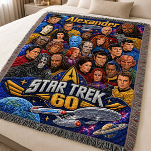 60th Anniversary Blanket - Personalized Gifts For Christmas Woven Blanket 04HUDT021026-Homacus