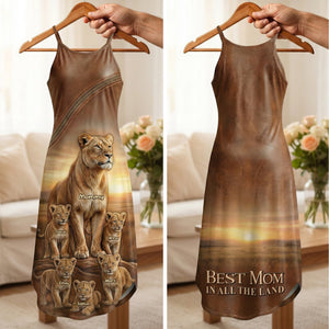 Lion Mom Suspender Maxi Dress - Personalized Gifts For Moms 02naqn240326-Homacus