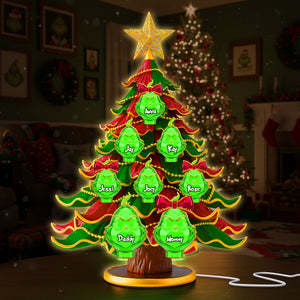 Green Family Tree Light Box - Personalized Gifts For Family 09KILU041125-Homacus