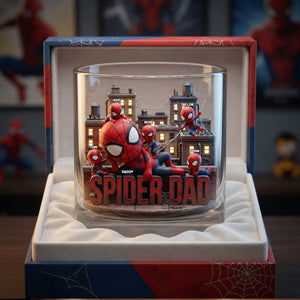 Dad And His Little Heroes Glass Mug - Personalized Gifts For Dad 03NALU290426-Homacus
