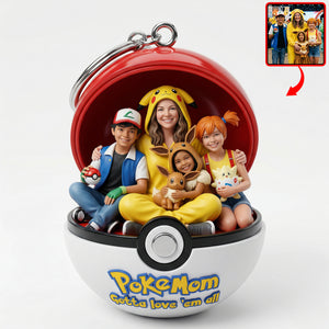 Custom Photo Pocket Monster Keychain - Gifts For Mother 01naqn250326-Homacus