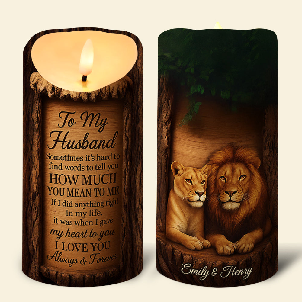 King & Queen LED Candle Personalized Gifts For Couple 01TODT170725-Homacus