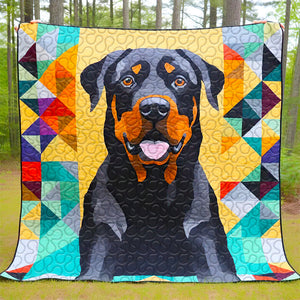 Rottweilers Dog Christmas Quilt Bed Set Gifts For Dog Lovers 01HUDT081124-Homacus