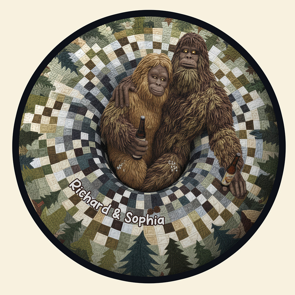 Cozy Forest Escape Round Mat – Personalized Gifts For Couple 04NAQN081025-Homacus