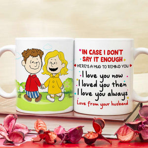 Personalized Gifts For Couples Hands In Hands White Mug Valentine 05TOLU031224DA-Homacus