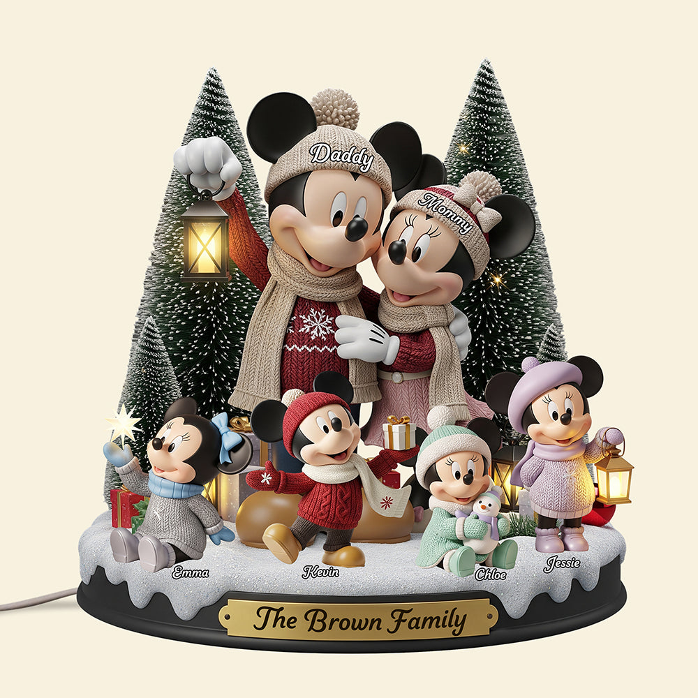 Family Christmas Custom Shape Acrylic Light Box - Personalized Gifts For Family 01pgta111125-Homacus