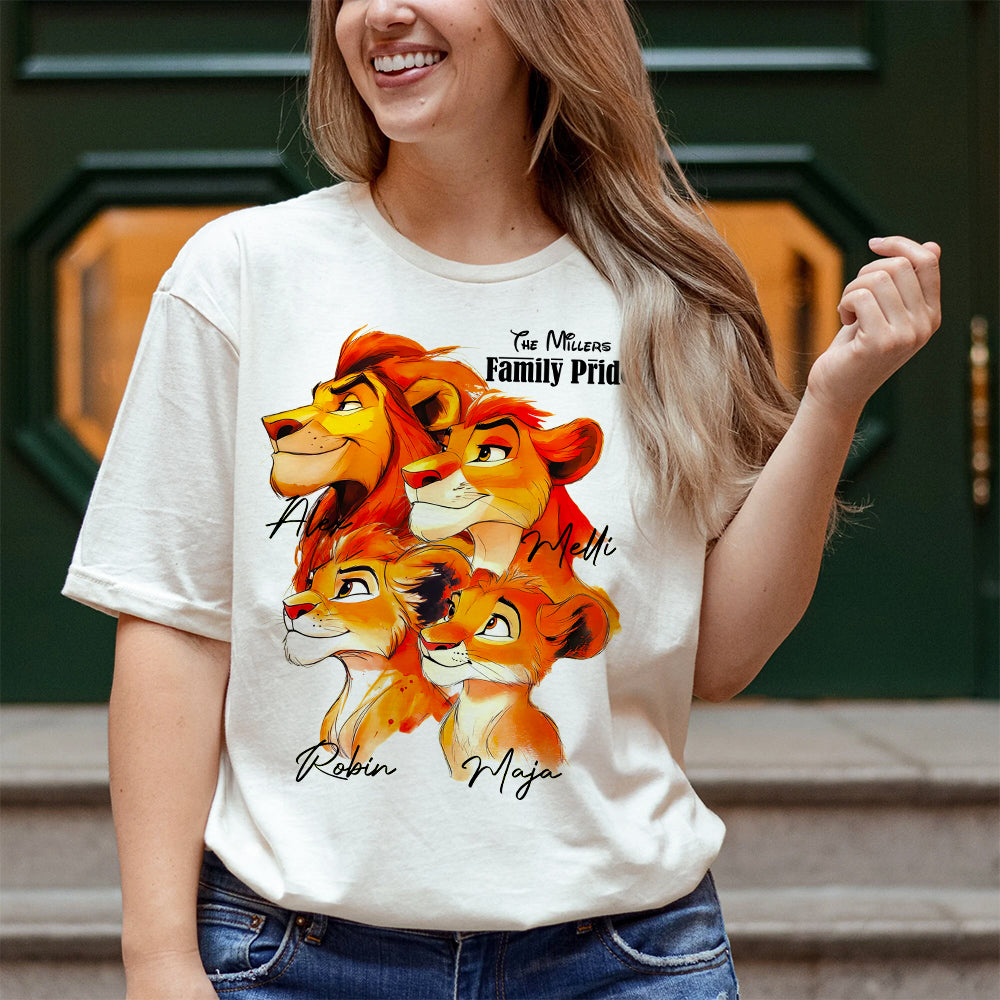Personalized Gifts For Family Shirt, Lion Family Pride 02qhdt140325-Homacus