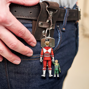 Power Dad Keychain Personalized Gifts For Dad 03QHHU070525HH-Homacus