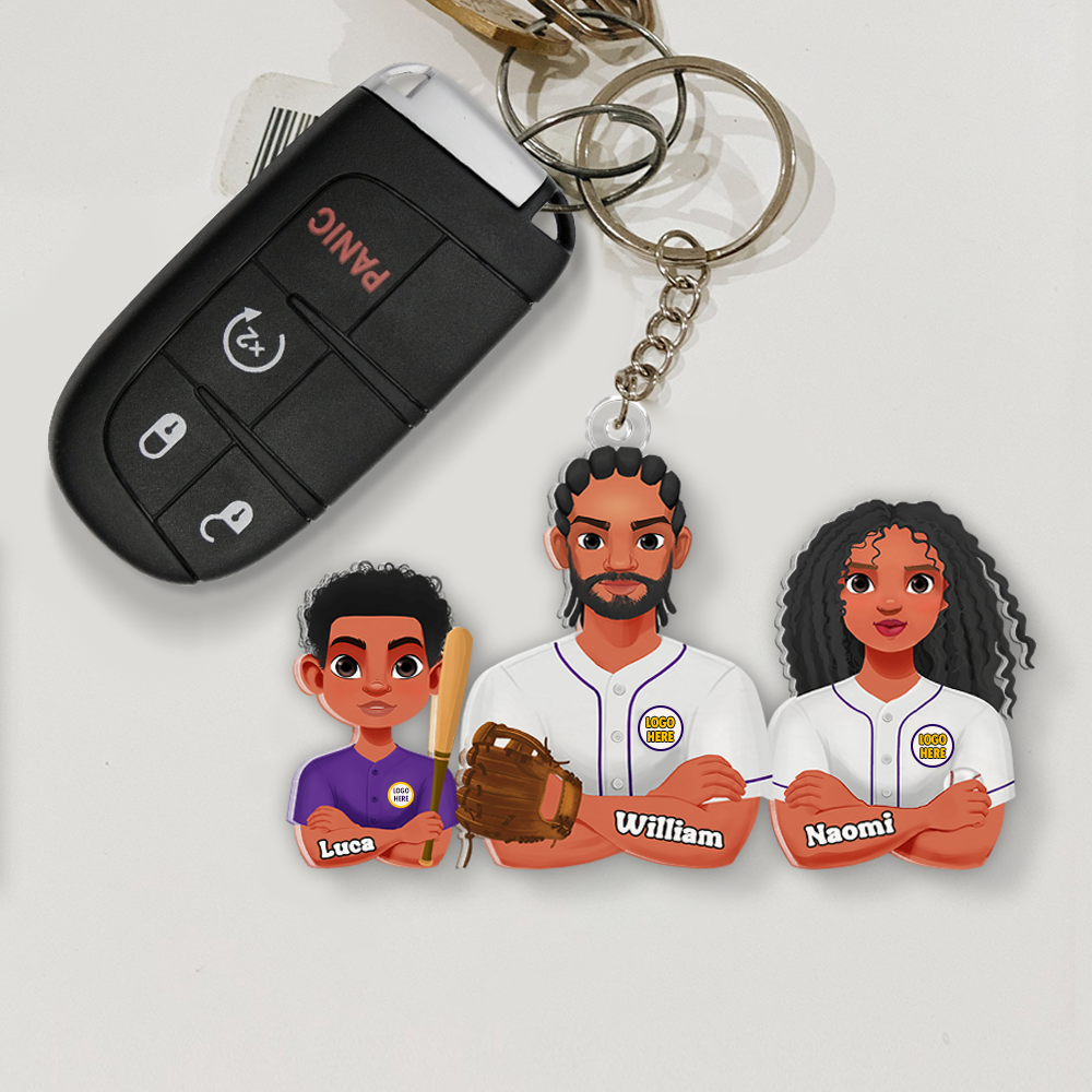 Personalized Gifts For Baseball Lovers Family Keychain 041qhhu200125hg-Homacus