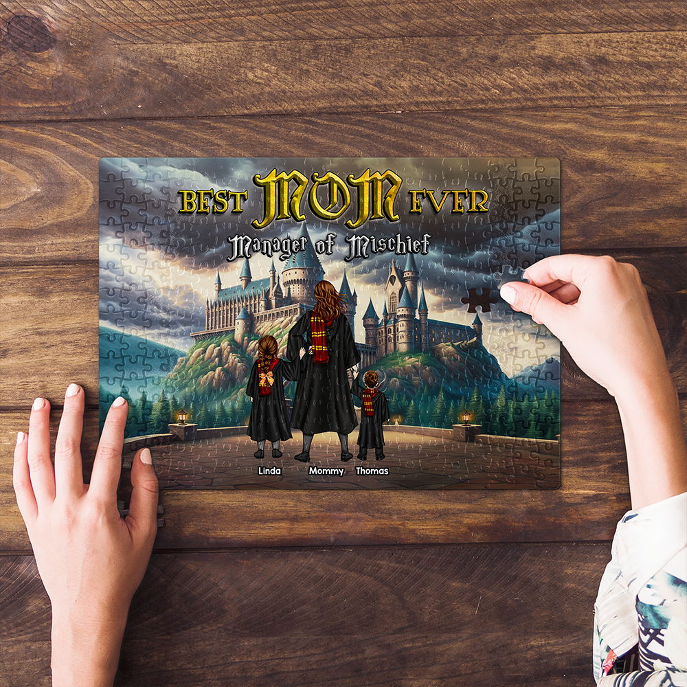 Personalized Gifts For Mom Jigsaw Puzzle Mother's Day Wizard Mom 02ACHU050425TM-Homacus